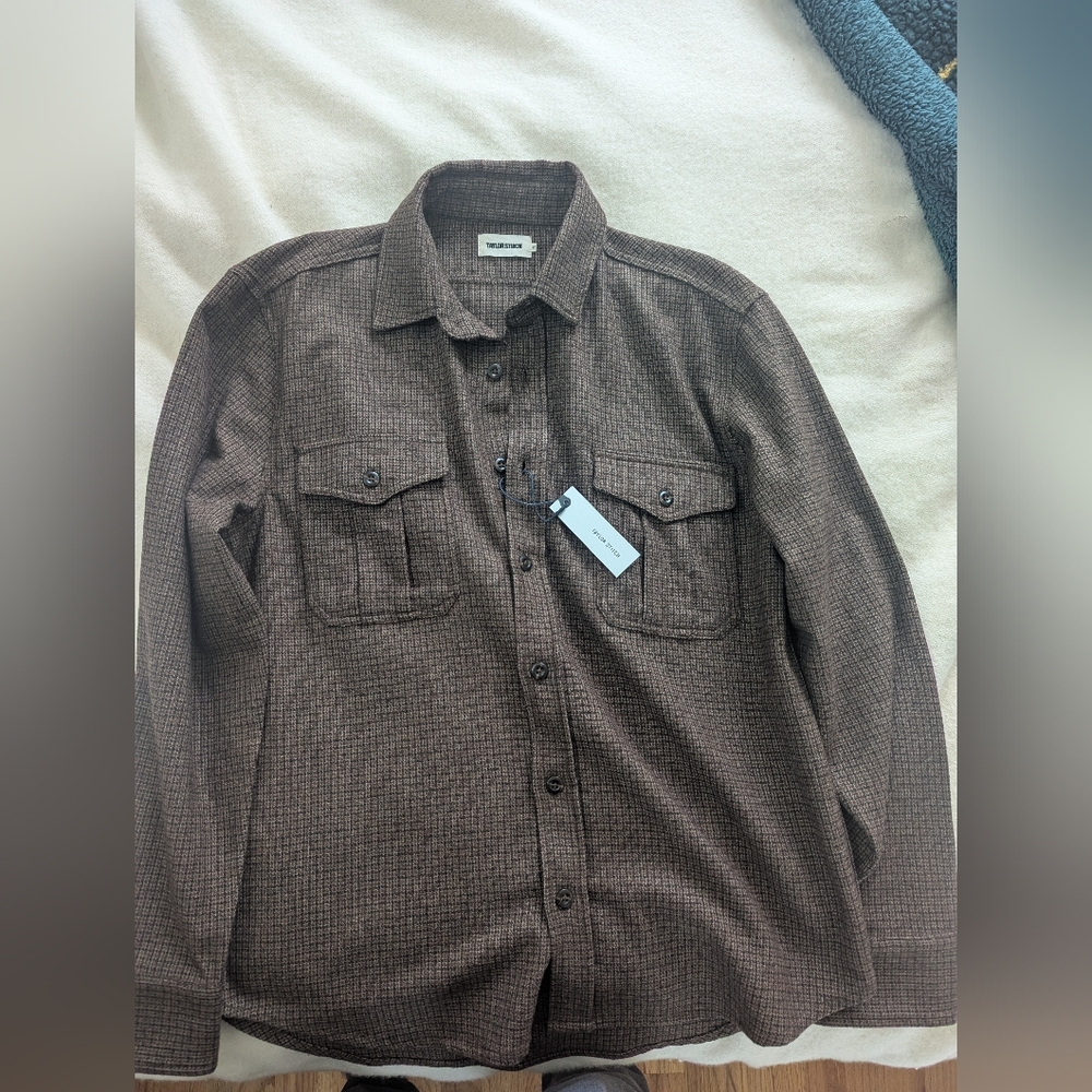 Taylor Stitch Saddler Plaid Brown Shirt 42
